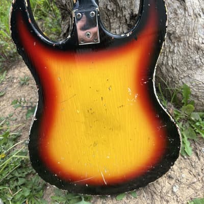 1960s Standel Custom Deluxe Sunburst Solid-body Electric Guitar with Hardshell Case image 12
