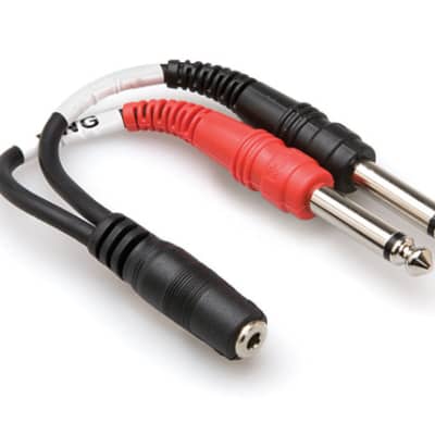 Hosa YMP-434 Y Cable 3.5mm TRS Female - 1/4"" TS image 2