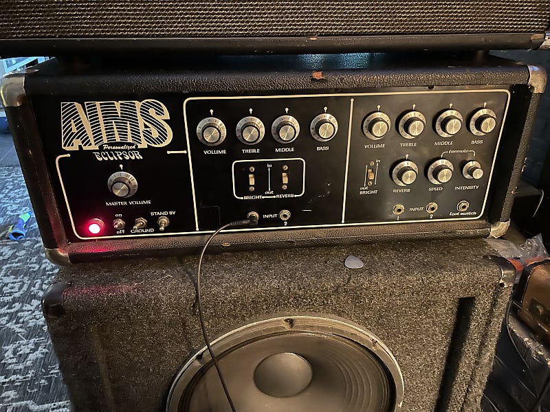AIMS Dual KT88 2 Channel Master Volume Bass or Guitar Amp Head 120 Watt Mid 70’s image 1