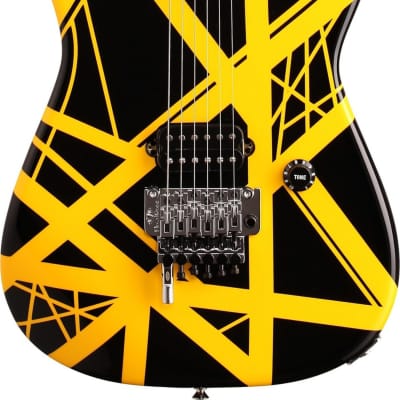 EVH Stripe Series Eddie Van Halen Electric Guitar Black/Yellow image 2