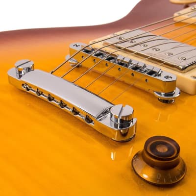 Vintage ReIssued Series V100PGM LP Style Guitar - Lemon Drop image 5