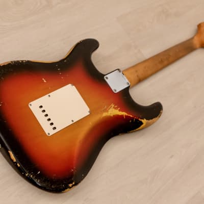 1965 Fender Stratocaster Vintage Electric Guitar Sunburst w/ 1964 Neck Date, Case image 14