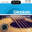D'Addario EXP16 Coated Phosphor Bronze Acoustic Guitar, Light, 12-53