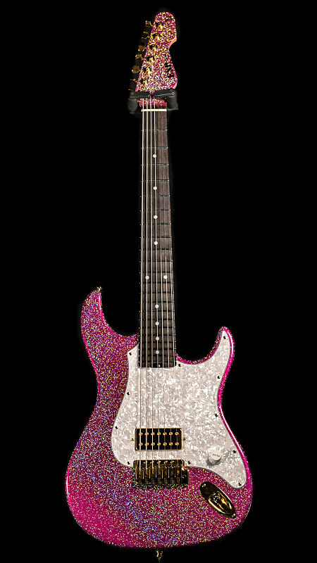 ESP Custom Shop Snapper Takayoshi Ohmura Custom 7 String w/ Bare Knuckle  Warpig (Twinkle Pink)