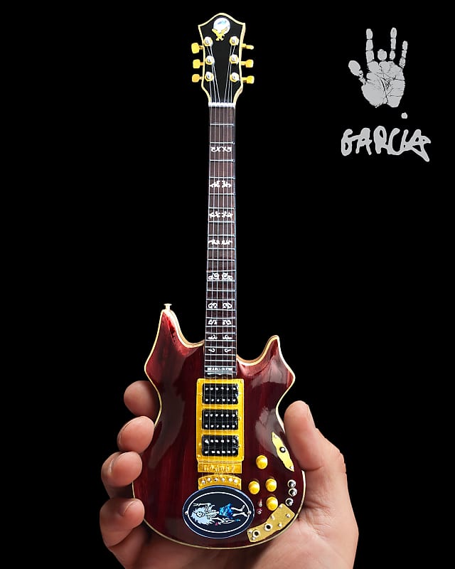 Jerry Garcia Grateful Dead Rosebud Tribute Mini Guitar Replica Collectible Officially Licensed image 1