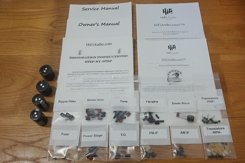 Sansui 5000x restoration kit filter capacitor repair rebuild fix  			