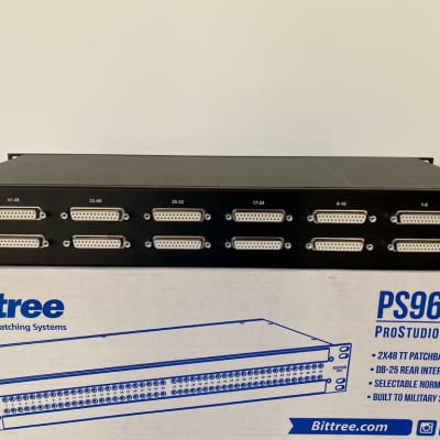 Bittree ProStudio 9625F 2x48 96 Point TT Patchbay  With Set of TT Cables Included image 2