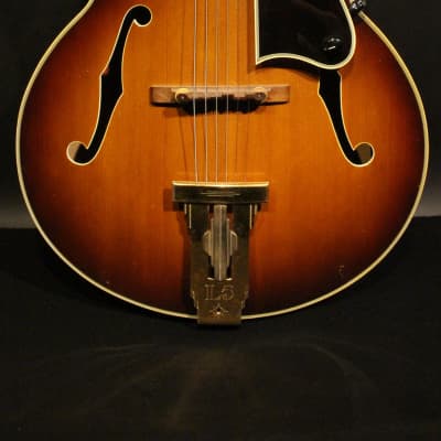 1957 Gibson L-5 C acoustic archtop in sunburst with original case and extra pickguard with pickup image 3