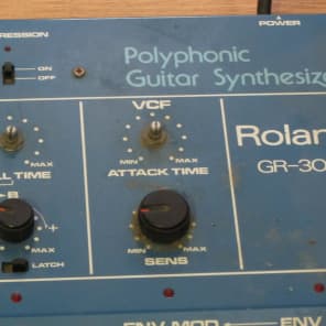 Roland GR-300 classic vintage analog guitar synthesizer; roland g-303 guitar in case and 24 pin cabl image 6