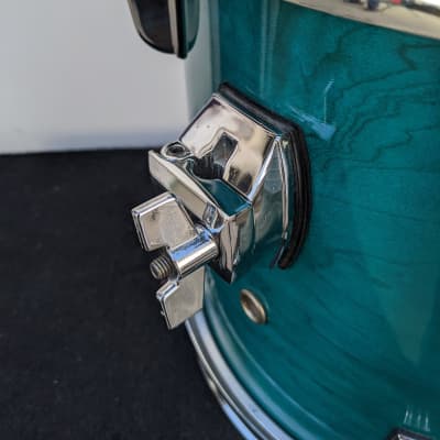 NEW! Ludwig Rocker Elite Made In Taiwan 10 x 12" Aqua Blue Lacquer Tom - Looks & Sounds Excellent! image 3