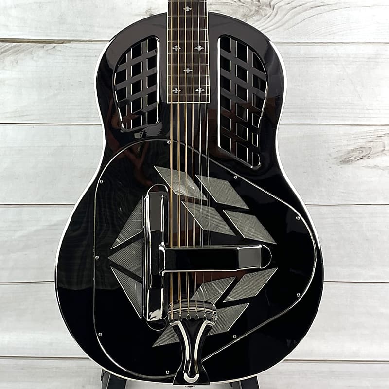 Royall Resonators Royall Trifecta Bright Mirror Nickel Finish Brass Body Tricone Resonator Guitar image 1