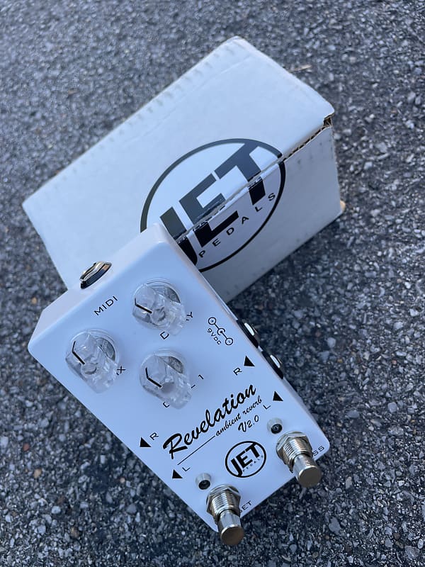 Jet Pedals Revelation Ambient Reverb V2 w/ MIDI “ White Reverb