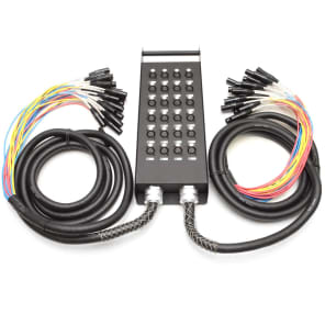 Seismic Audio SATSS-24x1515 24-Channel XLR Splitter Snake Cable w/ 2 15' XLR Trunks