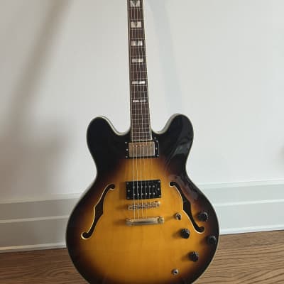 2004 Epiphone Sheraton II Vintage Sunburst Korean & Original Hard Case |  Reverb