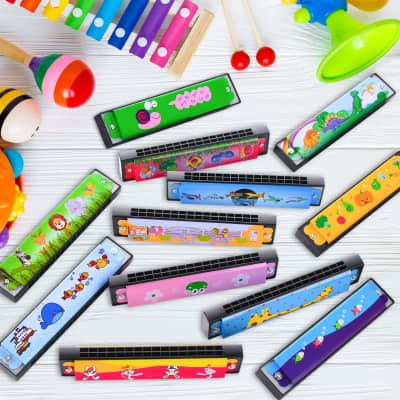 6 Styles Harmonica For Kids, Lightweight Cartoon Harmonica With Double Row Of 16 Holes, Harmonica For Toddler, Kids, Adult Beginners' Musical Instrument Toy Gift image 5