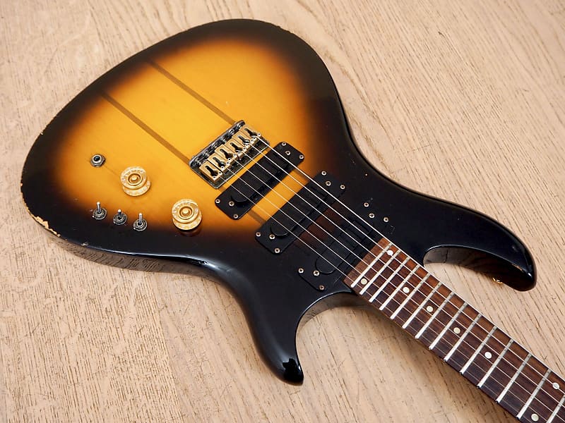 1980s Kawai Z-1 Neck Thru Vintage Electric Guitar Tobacco