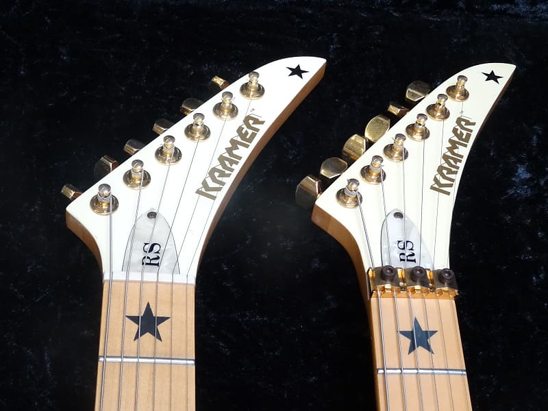 Kramer Richie Sambora Stars White Double Neck 1980's Bon