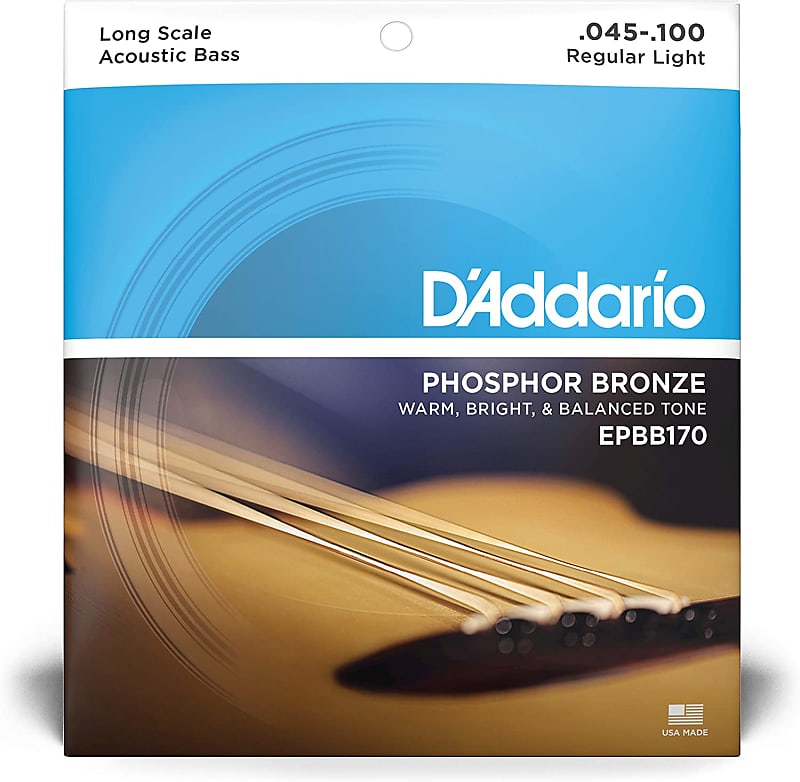 D'Addario EPBB170 Phosphor Bronze 45-100 Long Scale image 1
