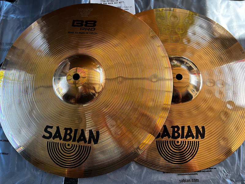 Sabian 14" B8 Pro Rock Hi-Hats image 1