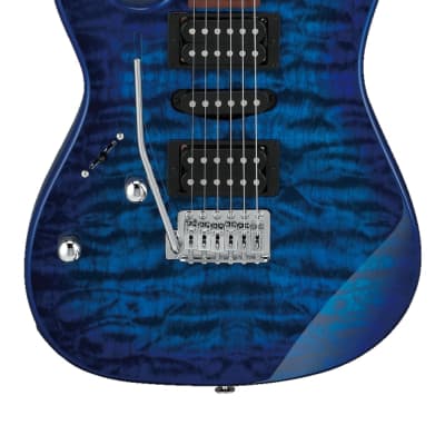 Ibanez Gio GRX70QAL Left-Handed Electric Guitar Transparent Blue Burst image 1