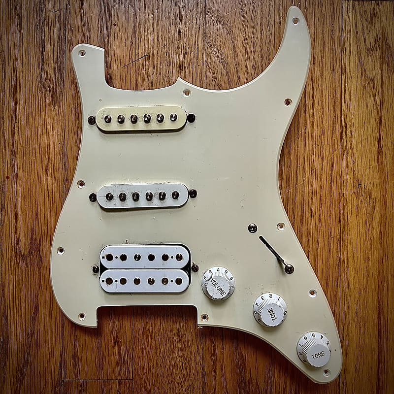 Fender Squire Affinity loaded pickguard used humbucker aged Reverb