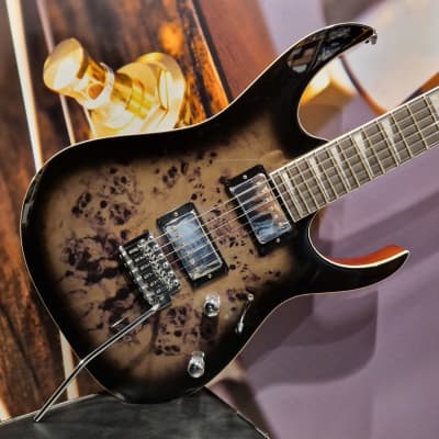 Ibanez GRG220PA1-BKB GiO E-Guitar 6-String, Transparent Brown Black Burst image 1