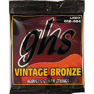 GHS Vintage Bronze Light Acoustic Guitar Strings 12-54 image 1
