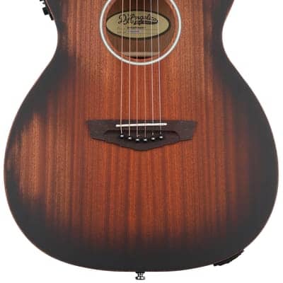 D'Angelico Premier Tammany LS Acoustic-electric Guitar - Aged Mahogany image 2