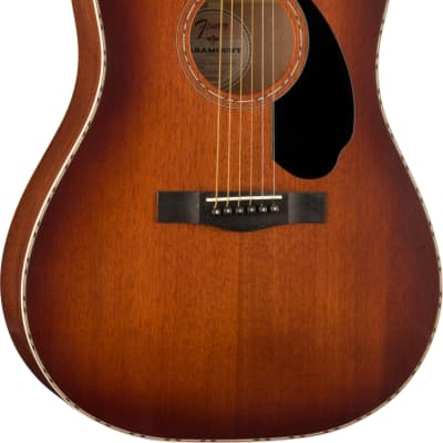 Fender Paramount PD-220E Solid Wood A/E Guitar, Aged Cognac Burst w/ Hard Case image 1