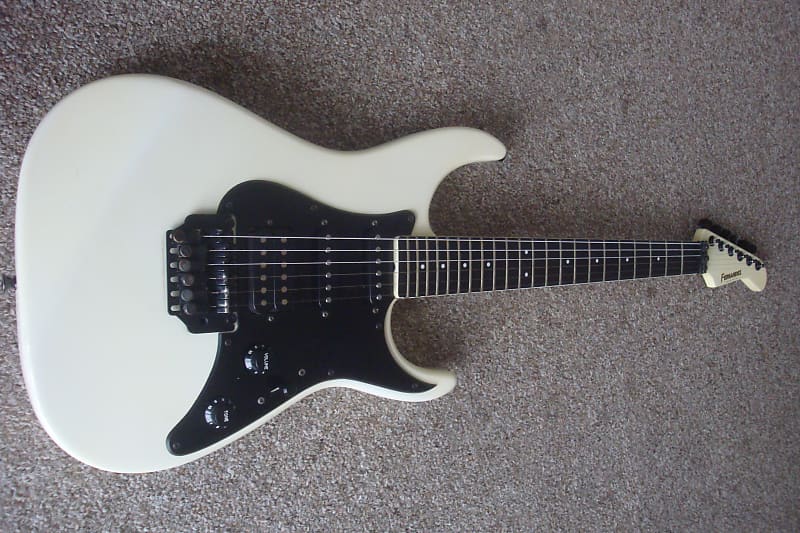 Fernandes FR-55 Short Scale 1986-88 White L Serial Japan | Reverb