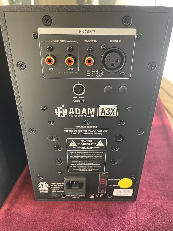 ADAM Audio A3X Active Nearfield Monitors (Pair) Black | Reverb