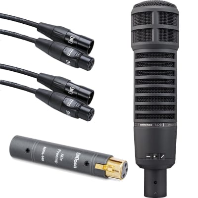 Electro-Voice RE20 Large-Diaphragm Dynamic Microphone - Black PREAMP PAK