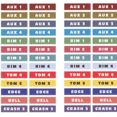 2 SETS of Yamaha Drum Cable Snake Stickers for Auxiliary Accessories - Decal Label Pair Pack image 1