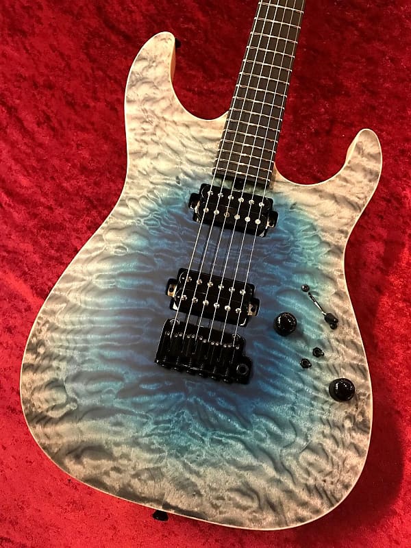 T's Guitars DST Pro 24 Reverse Head Custom -Fade Sea Blue