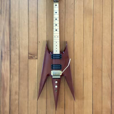 2010 ESP Edwards Izumi Ochiai Aion Flying W Electric Guitar Red Maroon  Vermillion Original Case OHSC Extremely Rare | Reverb