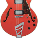 D'Angelico Premier SS - Fiesta Red with Stairstep Trapeze Tailpiece (DAPSSFRCTCB)