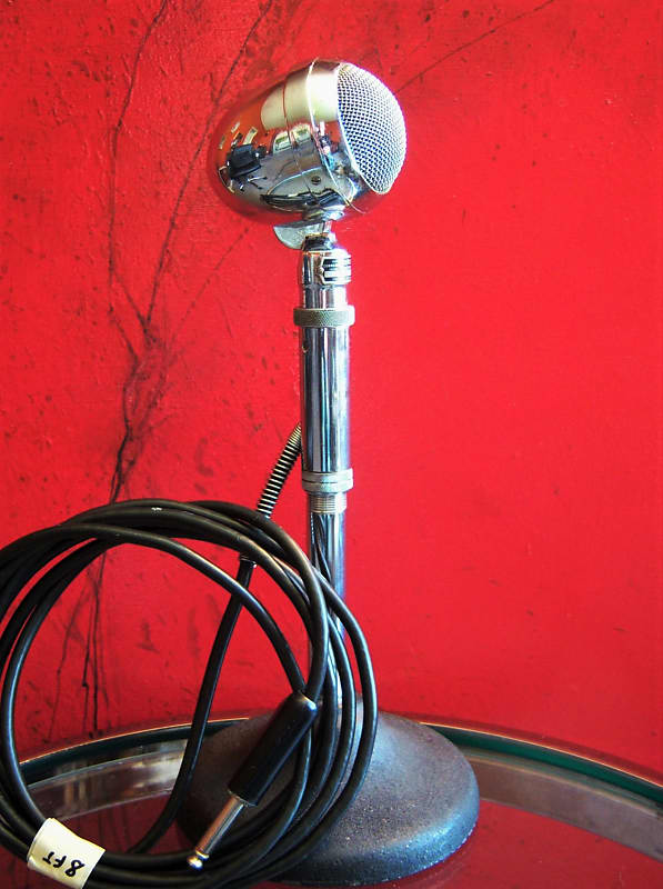 Vintage 1950's Astatic T-3 crystal "bullet" microphone High Z harp mic  w F-11 adapter REPAIR # 2 image 1