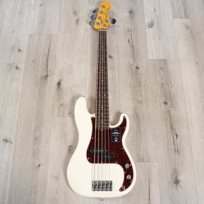 Fender American Professional II Precision Bass V 5-String Rosewood Olympic White image 3