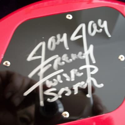 Very Rare Epiphone Elitist Jay Jay French (Twisted Sister)Signature Les Paul Standard Pink Burst SIGNED image 16