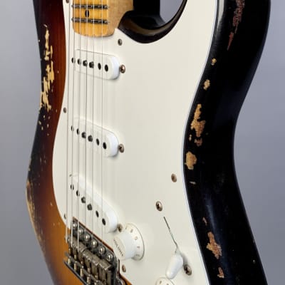 Fender Custom Shop Limited Edition 1956 Stratocaster Heavy Relic Super Faded Aged 2-Color Sunburst image 7