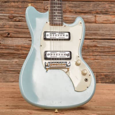 Kalamazoo 2-pickup guitar Blue Refin 1960s image 10