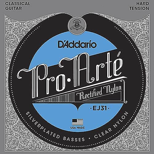 D'Addario EJ31 Classic Classical Guitar Strings hard tension nylon trebles image 1