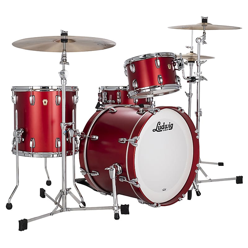 Ludwig Classic Maple Downbeat 20" Diablo Red 3 Pcs. Shell Set image 1