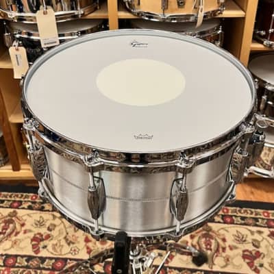 USED Gretsch USA 6.5x14 Solid Aluminum Snare Drum - Like New Condition image 2