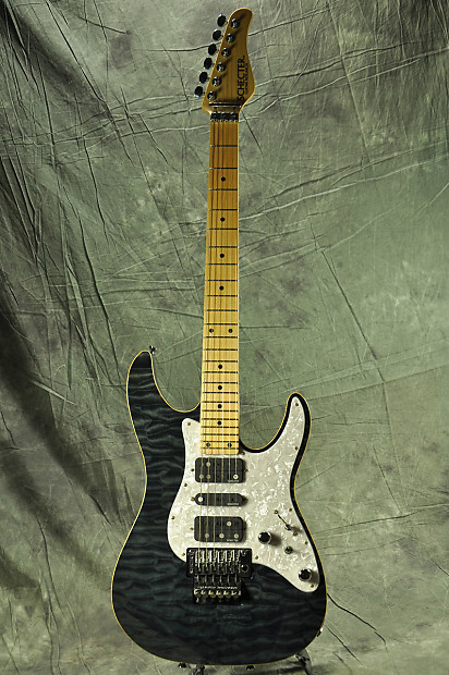 Schecter SD-II-24-AS See Thru Black | Reverb