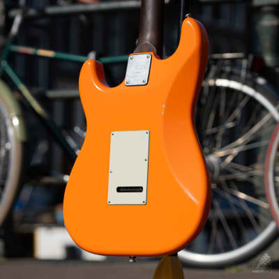 Schecter USA Custom Shop Nick Johnston HSS Atomic Orange Nitro Relic image 6