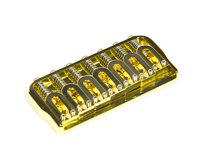 Hipshot 41155G Gold Fixed 7 String Bridge. 0.175 Floor