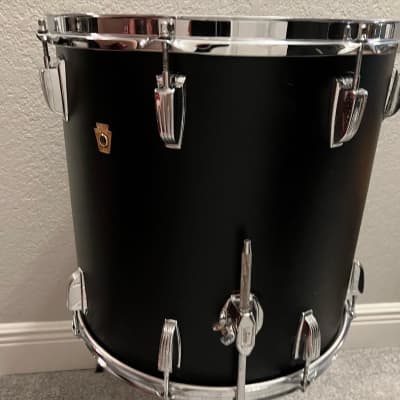 Ludwig Black Panther Super classic 4-piece 22/13/16 with Supersensitive snare and hardware 1960s-70s - Black faux Leather image 12