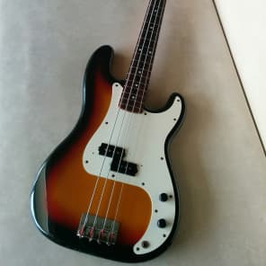 フジゲン製 Squier PB Mシリアル ピックアップ交換済 Squier by Fender JAPAN M-serial Silver series Precision Bass