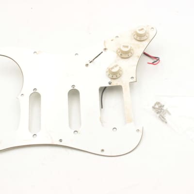 Strat Style White 3-Play 11-Hole Partially Loaded Guitar Pickguard HSS image 1